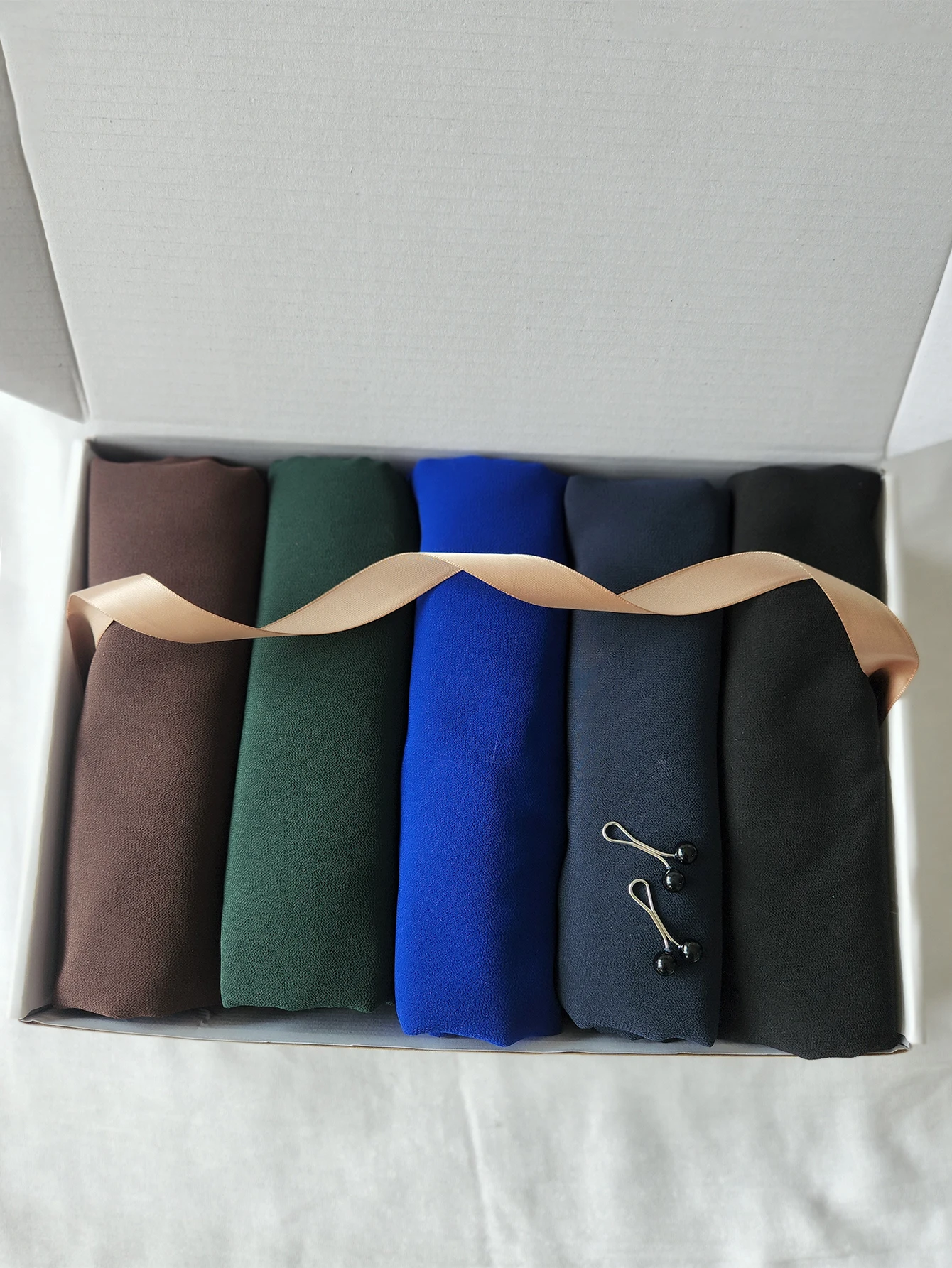 5PCS One Set Muslim Chiffon Hijab Scarf Women Long Solid Color Head Wrap For Women Hijabs Scarves Ladies Muslim Headscarf Gift - Image 6