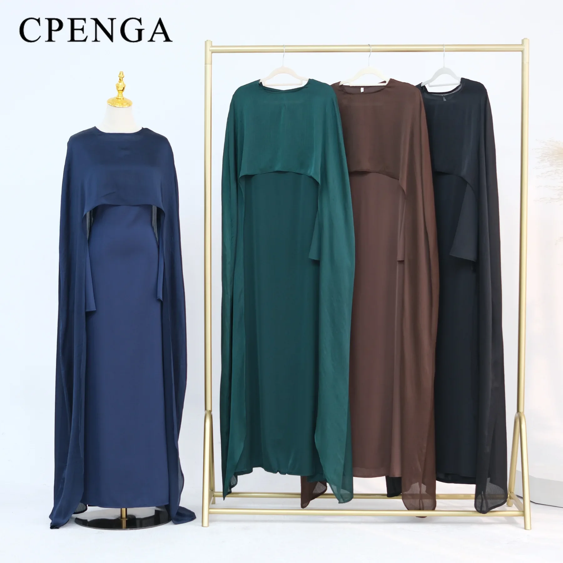 Ramadan 2 Piece Muslim Women Set Dubai Modest Abaya Islam Abayas Femme Elegant Arabic Clothing Fashion Turkey Solid Outfit 2025 - Image 4