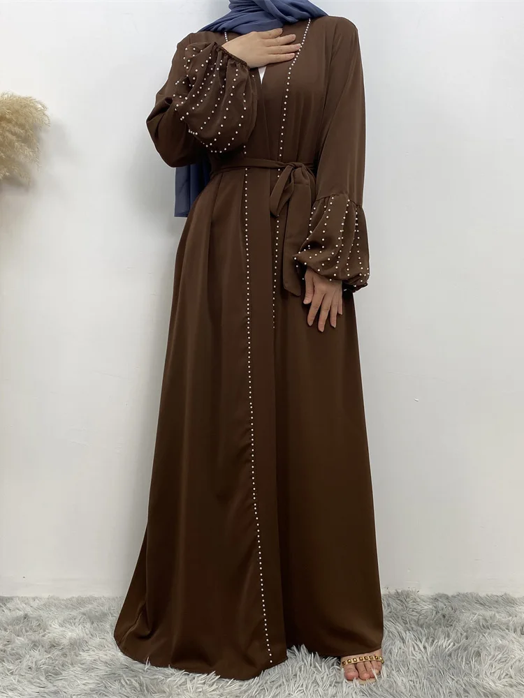 High Quality New Women Abaya Muslim Dresses Black Long Robe Islamic Fashion Solid Color Ramadan Clothing Classic Simple Kimono - Image 5