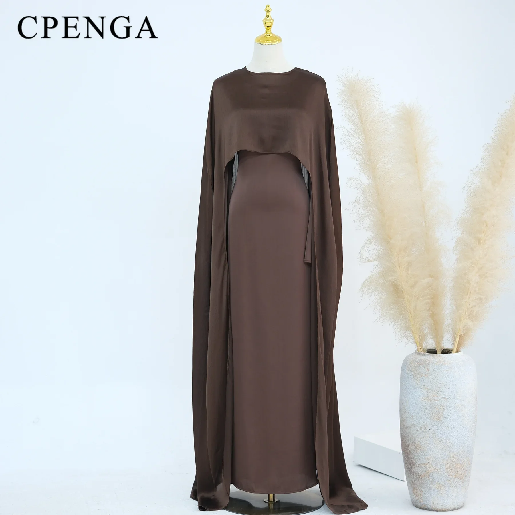 Ramadan 2 Piece Muslim Women Set Dubai Modest Abaya Islam Abayas Femme Elegant Arabic Clothing Fashion Turkey Solid Outfit 2025 - Image 5