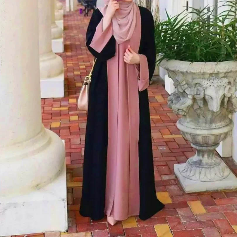 UNI New Design Muslim Abaya Dubai Luxury Woman Dress Veiled Islamic Moroccan Kaftan Black Ramadan Modest Casual Clothing Eid - Image 2