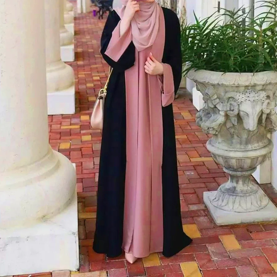 UNI New Design Muslim Abaya Dubai Luxury Woman Dress Veiled Islamic Moroccan Kaftan Black Ramadan Modest Casual Clothing Eid - Image 2