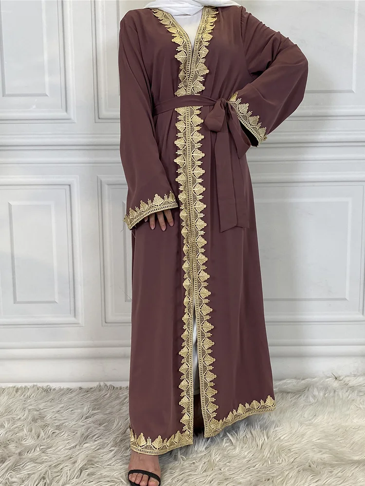 Turkey Kaften Hijab Muslim Prayer Clothes Pure Color Caften Evening Dress Islamic Product Burka Saudi Black Abayas Women African - Image 5
