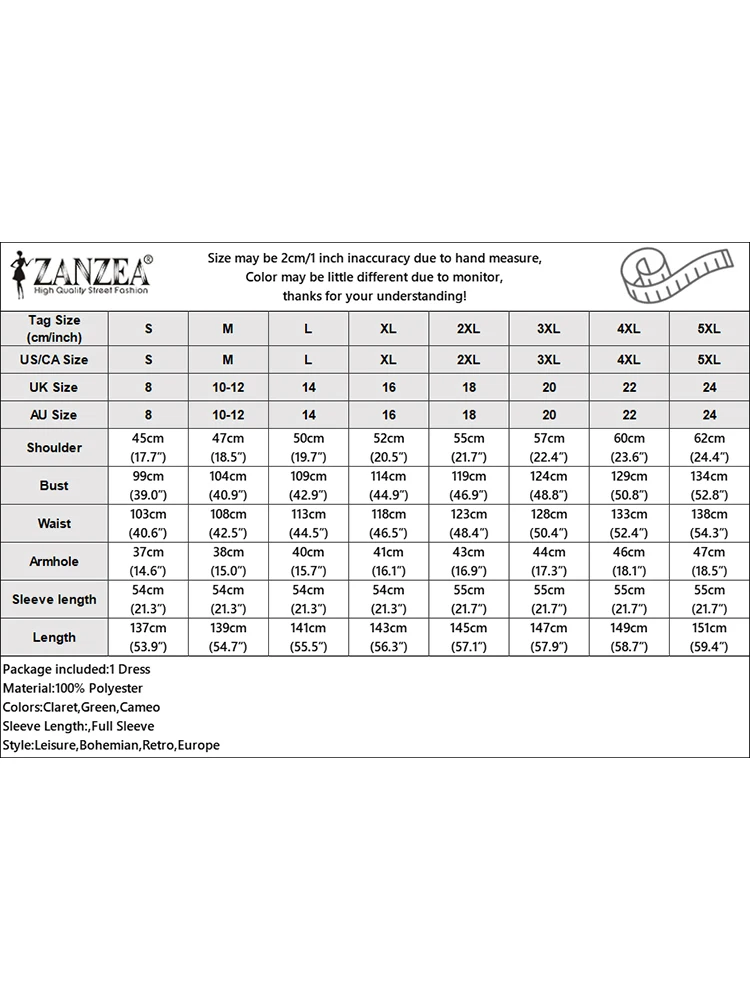 ZANZEA Fashion Women Autumn Long Lantern Sleeve Muslim Dress Dubai Abaya Embroidery Maxi Dresses Robe Femme Floral Vestidos 2025 - Image 6