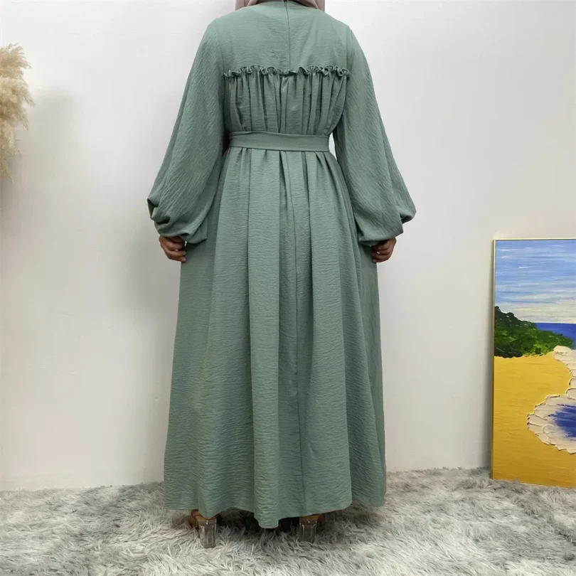 UNI Plain Abaya Dress Long Sleeve Muslim Women Loose Robe African Dresses Islam Dubai Modest Kaftan Eid Prayer Garment Jilbab