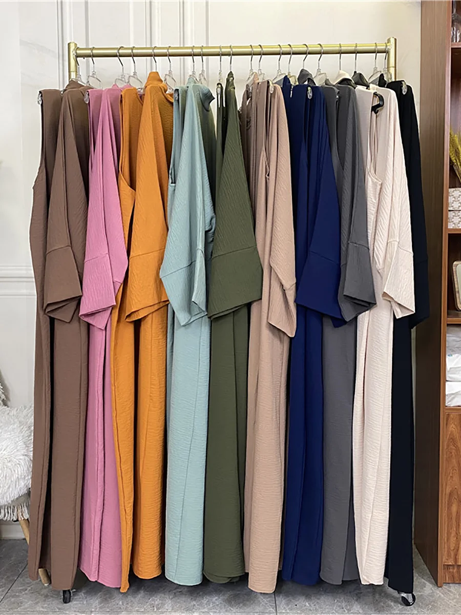 Modest Abayas For Women Muslim Sets Turkey Kaftan Islam Clothing Ramadan Ensembles Musulmans Caftan Marocain Femme Hijab Robe - Image 5