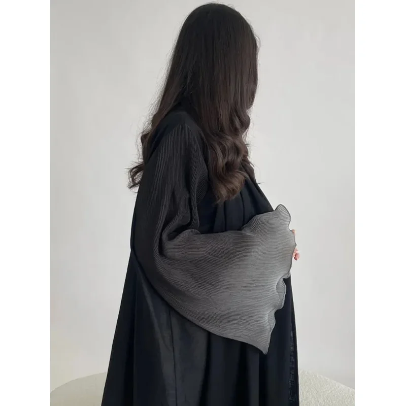Bonny Arabian Muslim Abaya: Flare Sleeve Open Front Kaftan Islamic Maxi Dress Women Casual Loose Jilbab - Image 6