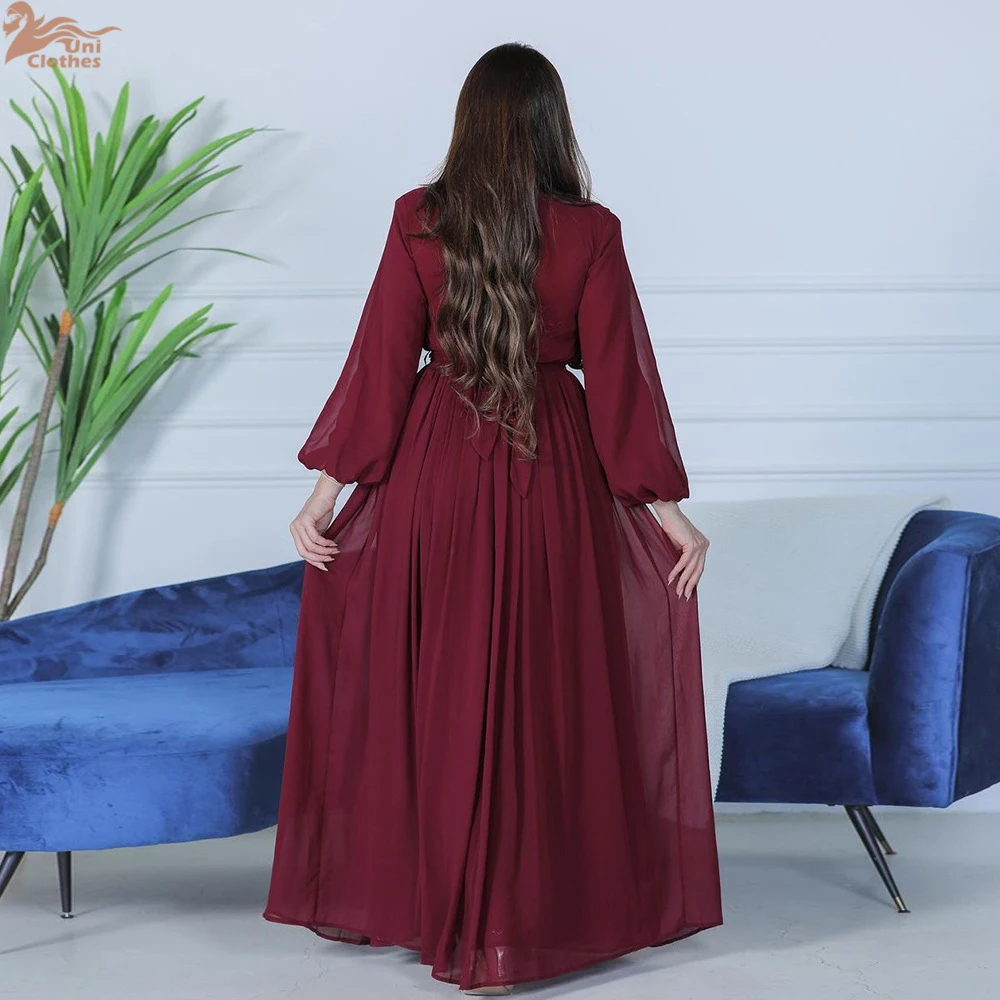 Eid Party Moroccan Caftan Vintage Women Muslim Diamonds Abaya Long Maxi Dress Turkey Arabic Kaftan Dubai Jalabiya Gowns Vestidos - Image 4