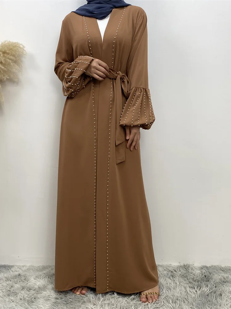 High Quality New Women Abaya Muslim Dresses Black Long Robe Islamic Fashion Solid Color Ramadan Clothing Classic Simple Kimono - Image 2