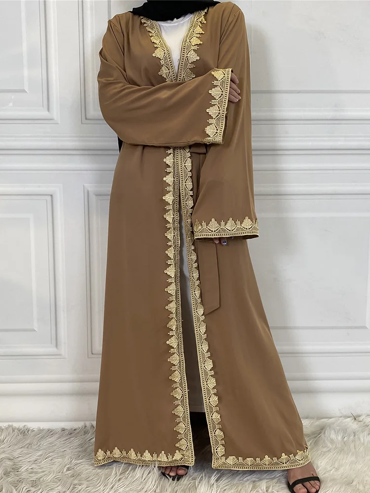 Turkey Kaften Hijab Muslim Prayer Clothes Pure Color Caften Evening Dress Islamic Product Burka Saudi Black Abayas Women African - Image 4