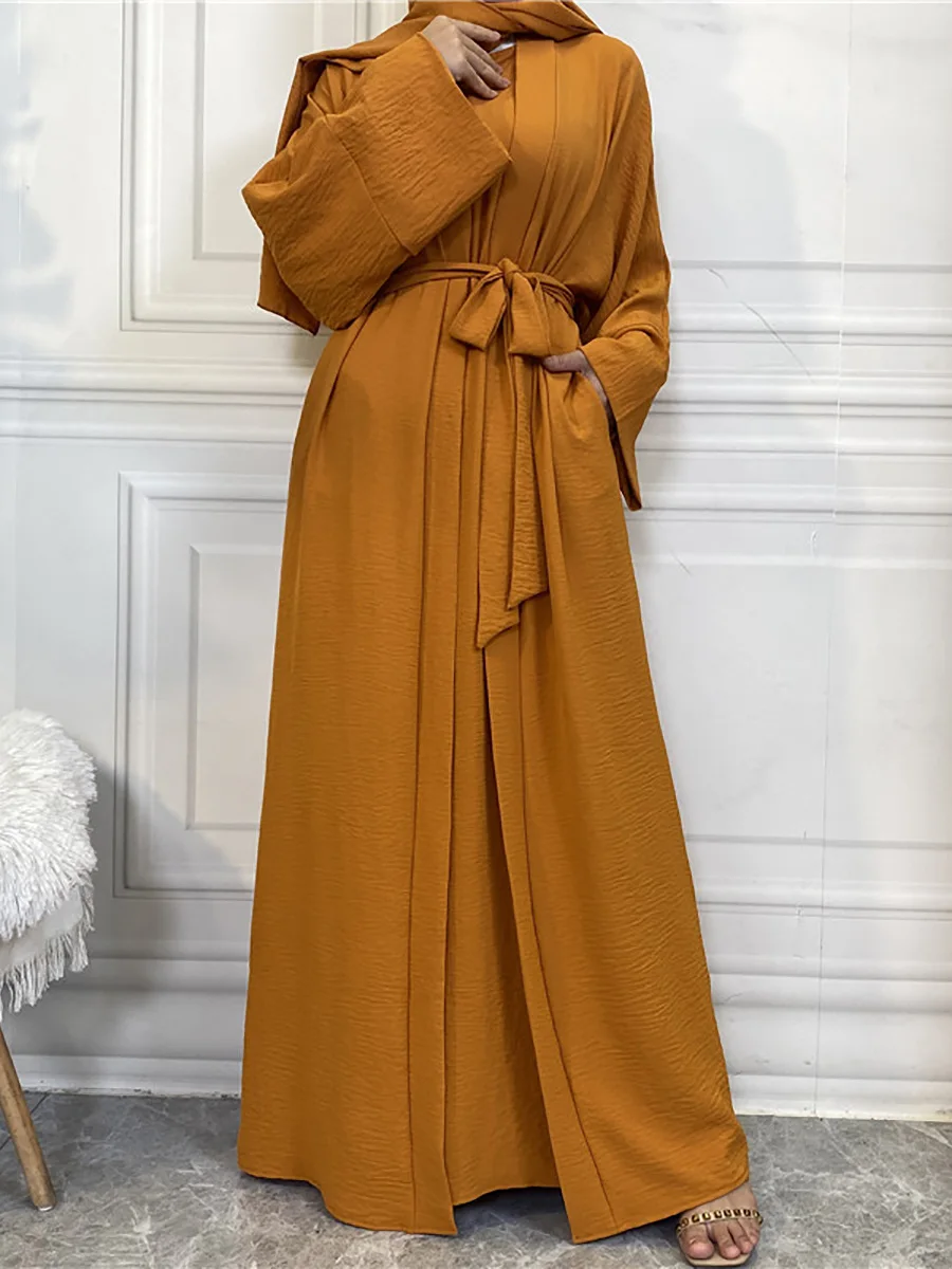 Modest Abayas For Women Muslim Sets Turkey Kaftan Islam Clothing Ramadan Ensembles Musulmans Caftan Marocain Femme Hijab Robe - Image 2