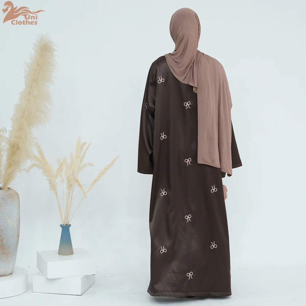 Ramadan Dubai Black Muslim Cardigan for Women Butterfly Embroidery Open Abaya Dress Luxury Islam Party Turkey Modest Kaftan Robe - Image 2