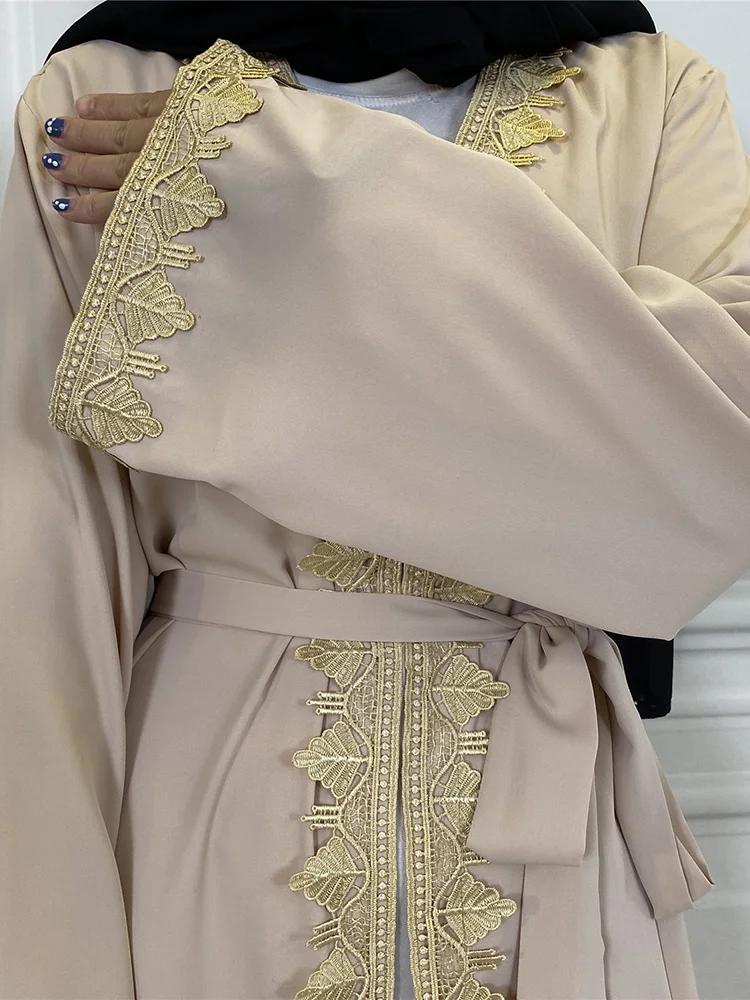 Turkey Kaften Hijab Muslim Prayer Clothes Pure Color Caften Evening Dress Islamic Product Burka Saudi Black Abayas Women African - Image 6