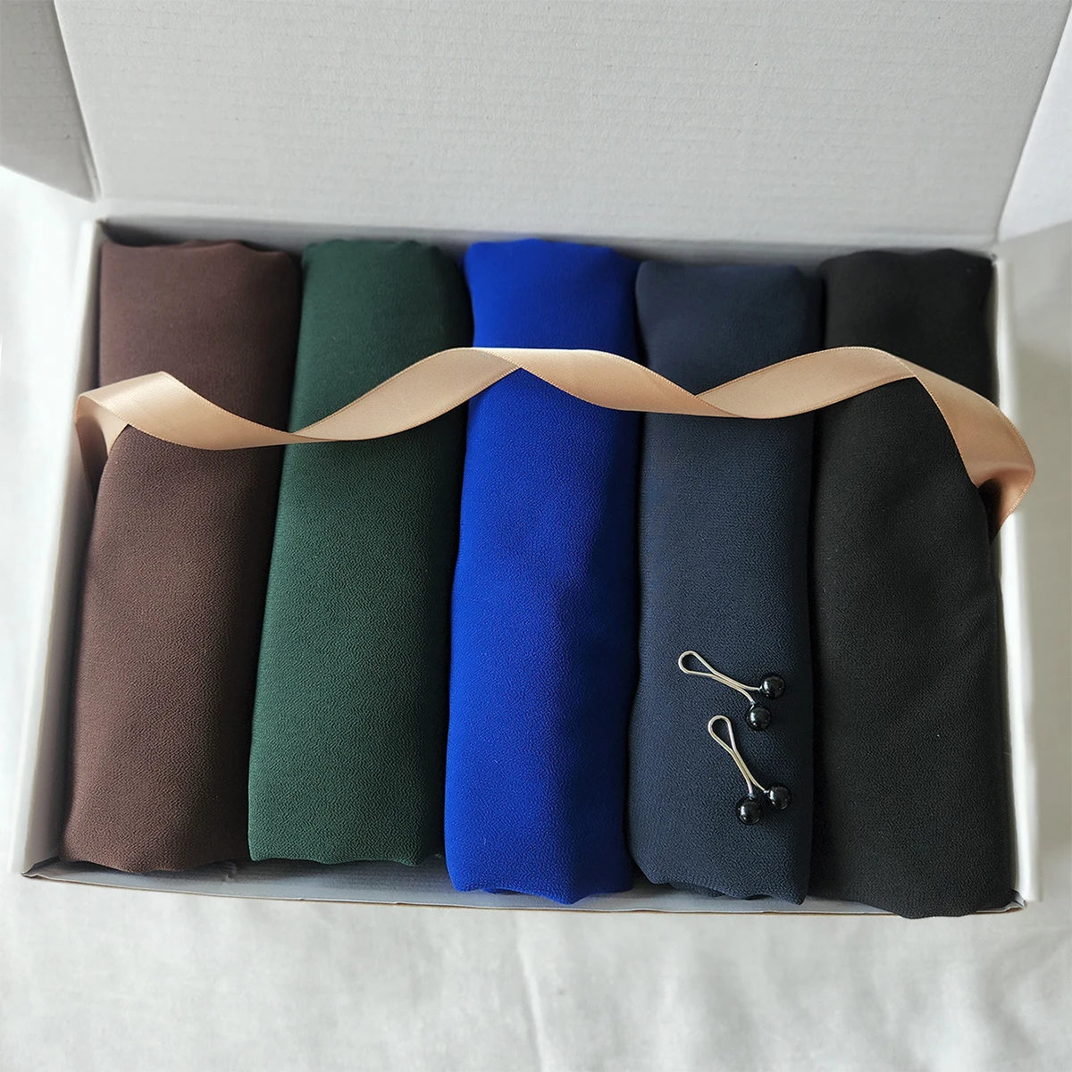 5PCS One Set Muslim Chiffon Hijab Scarf Women Long Solid Color Head Wrap For Women Hijabs Scarves Ladies Muslim Headscarf Gift - Image 4