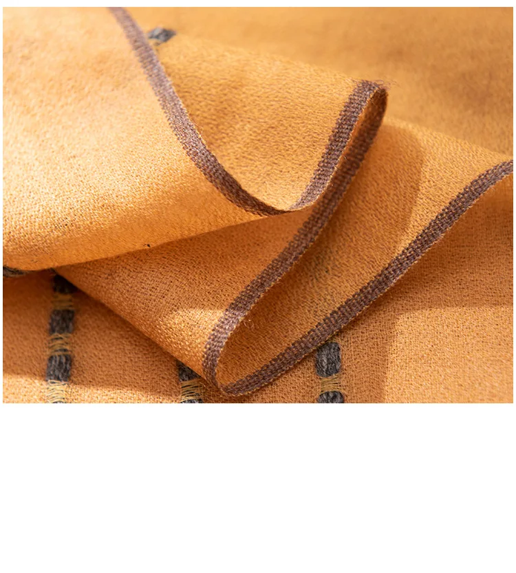 2025 Luxury Vintage 100% Wool Border Jacquard Scarf Women, Academic Style Shawl, Medium Warmth Hijab Hair Wrap for All Seasons - Image 5