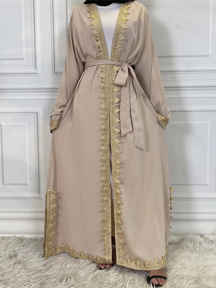 Turkey Kaften Hijab Muslim Prayer Clothes Pure Color Caften Evening Dress Islamic Product Burka Saudi Black Abayas Women African - Image 3